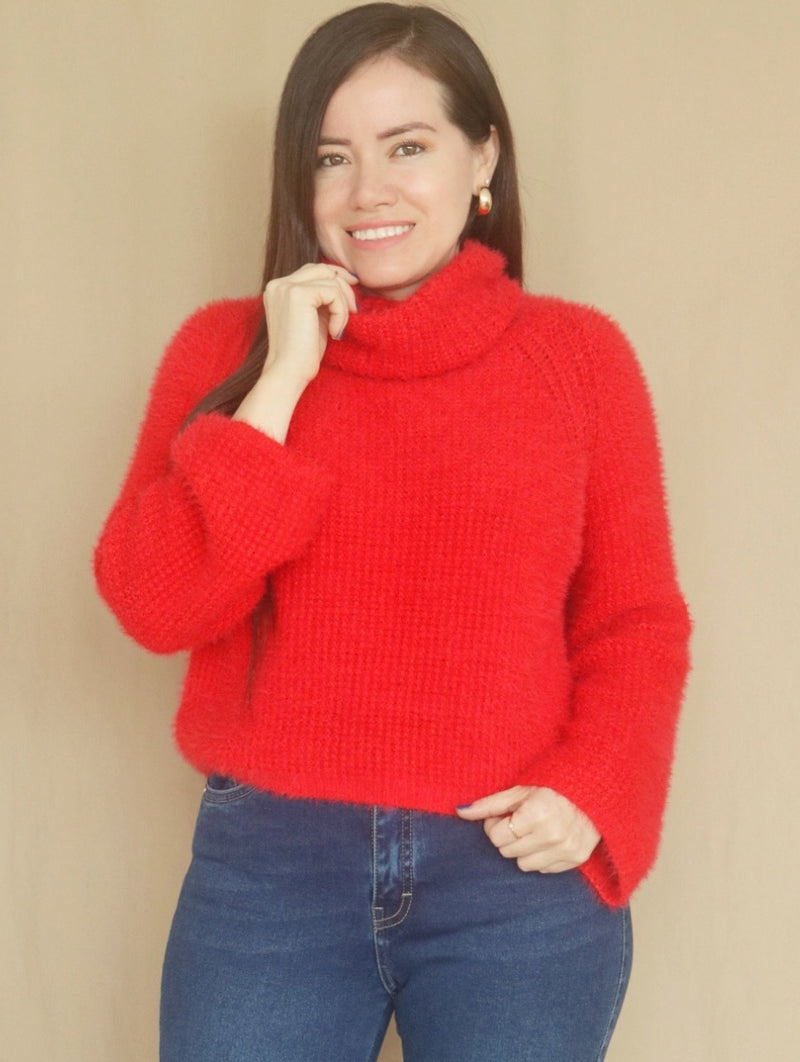 SWEATER CROP CUELLO TORTUGA