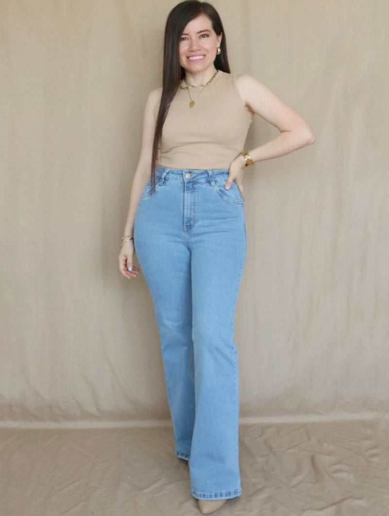 PANTALÓN SEMI FLARE JEAN