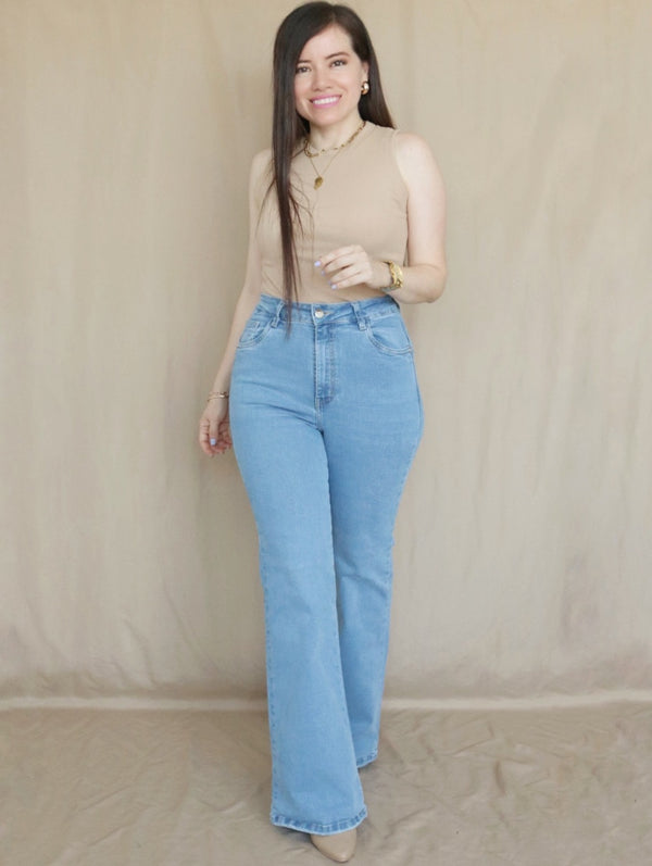 PANTALÓN SEMI FLARE JEAN