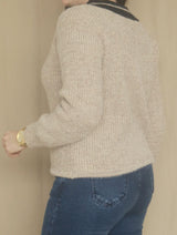 SWEATER CUELLO V CON REGULADOR