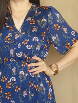 VESTIDO MIDI ESTAMPADO AZUL