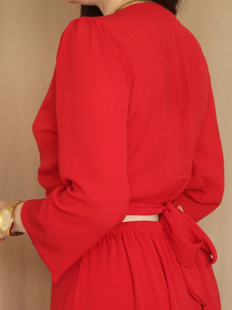 MAXIVESTIDO HEBILLA ROJO ENTERO