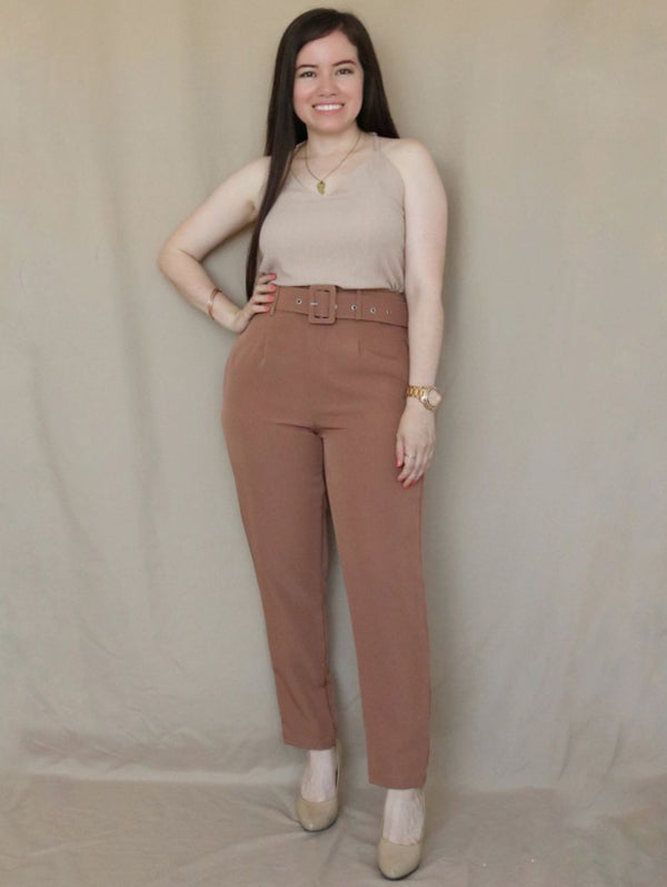 PANTALÓN SLOUCHY CON CORREA FORRADA